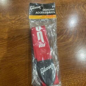Rare Gibson Guitar Strap Electric Guitar Genuine Accessories Color Red USA Used