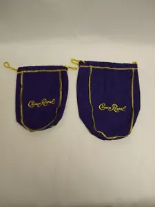 2 lila Krone Royal Taschen Beutel bestickt Kordelzug klein und mittel - Bild 1 von 6