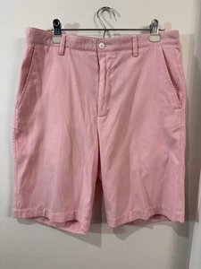 FootJoy Pink Flat Front Performance 10" Inseam Chino Golf Shorts Size 34 - Picture 1 of 8