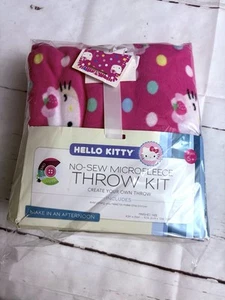 NEU! Hello Kitty No-Sew Micro Fleece "Create Your Own" Überwurf Kit (Alter 5+) - Bild 1 von 6