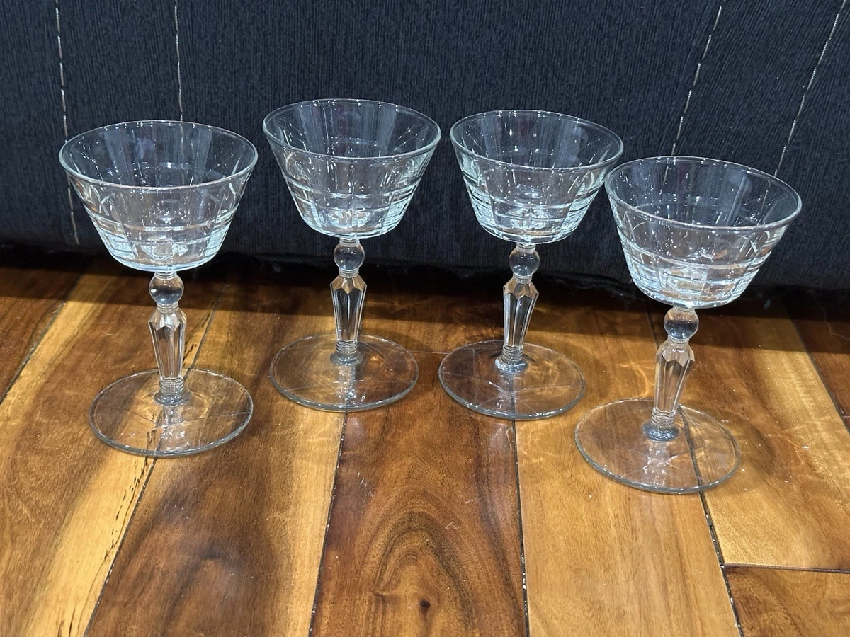 Vintage Martini Glasses In 40s, 50s, & 60s Glassware (Unknown