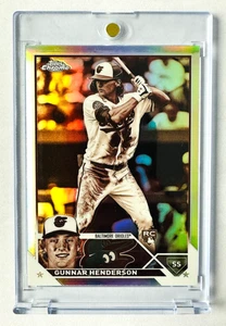 2023 Topps Chrome Gunnar Henderson SEPIA Refractor RC #2 Orioles Rookie! - Picture 1 of 3