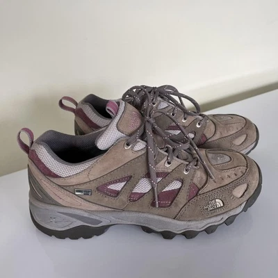 The North Face 鞋女式 8.5 码棕色灰色 Gore-Tex XCR 防水步道 — 第 1/4 张图片