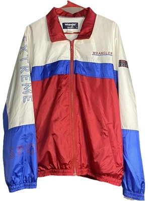 ВИНТАЖНАЯ мужская ветровка Wrangler Extreme Sport цветной блок размер средний 🔥🔥 - Изображение 1 из 4