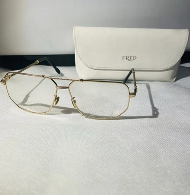 FRED LUNETTES FG 50013U 032 GOLD PLATED/AUTHENTIC EYEGLASSES 62-13 Foto 1 de 4