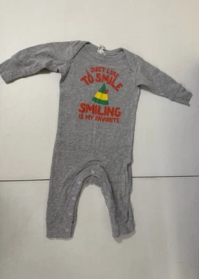 One Piece Navidad Elfo Película Cita Talla 12 Meses Sonreír Es Mi Favorito Jumper Bebé Foto 1 de 4