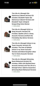 The Life Of A Show Girl So Glamours Cabaret Acoustic CD Pre Sale Full set of 4 - Picture 1 of 11