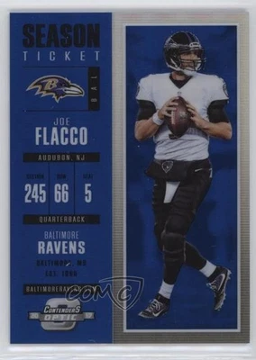 2017 Panini Contenders Optic Season Ticket Blue /99 Joe Flacco #34 - Image 1 of 2