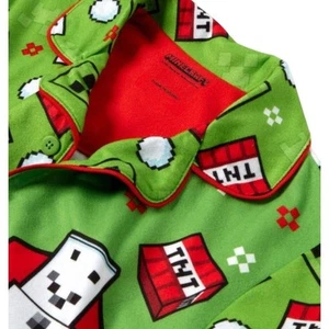 Christmas Minecraft Pajamas Minecraft Long Sleeve PJs Minecraft Christmas PJs - Picture 1 of 6