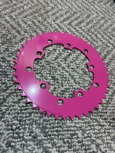 44 Tooth Chainring Hot GT Pink 110/130 BCD 5 Bolt Old School Bmx - Picture 1 of 1