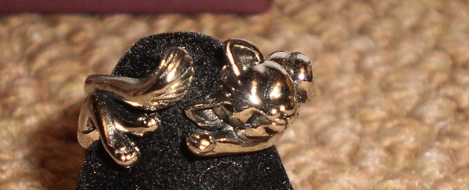 Cat Ring - Plated 925 Sterling Silver Rings **FREE SHIPPING** - Image 1 of 4