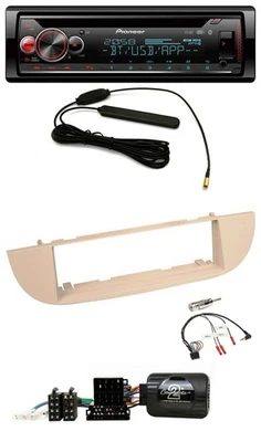 Pioneer USB DAB Lenkrad Bluetooth CD Autoradio für Fiat 500 ab 2007 perlgrau bei - Bild 1 von 4