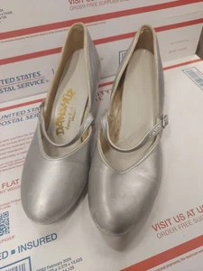 Danshuz Stepptanzschuhe Schuhe Deluxe Echtleder silber Super 00 Small  - Bild 1 von 24