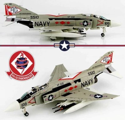 Hobby Master 1/72 HA19006, F-4J Phantom II USN VF-102 Diamondbacks AG100 - Immagine 1 di 4