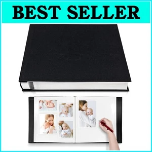 Versatile DIY Photo Album - 4x6 to 10x12, Linen Cover with Metallic Pen Included - Picture 1 of 8