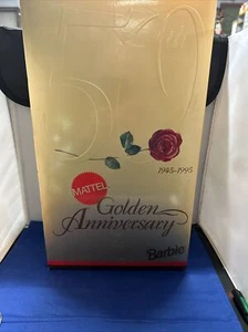 Golden Anniversary Porcelain Barbie Doll 50th Anniversary Mattel 1995 NRFB - Picture 1 of 4