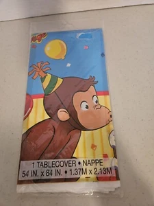 Tovaglia Curious George Party plastica 54" x 84" industrie uniche nuova con scatola - Foto 1 di 4