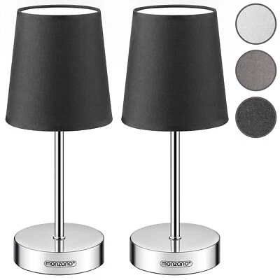 MONZANA Tischlampe Nachttischlampe Tischleuchte Wohnzimmer Schlafzimmer Leselampe E14