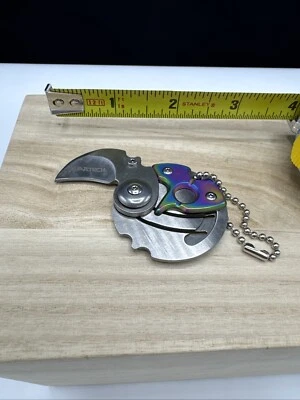 Mini faca chaveiro dobrável Wartech HWT234RB - Imagem 1 de 3