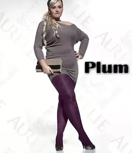 Plum Plus Size Microfibre Opaque Tighs 60 Denier UP TO XXXXL - Picture 1 of 6