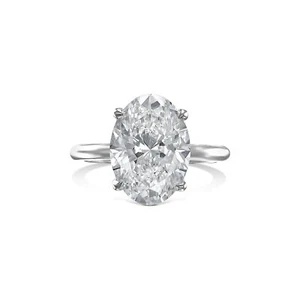 Hermoso anillo de diamantes VVS2 E ovalado 5 quilates creado en laboratorio certificado IGI brillante - Imagen 1 de 8