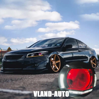 2008-2012 Demon Eyes VLNAD Projector Headlights Pair For Honda Accord 4Dr Sedan - Image 1 of 4