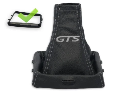 PARA OPEL VECTRA C SIGNUM FUNDA PALANCA DE CAMBIOS BORDADO GTS GRIS + MARCO - Imagen 1 de 4