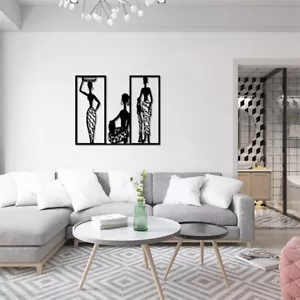 Minimalist Abstract Metal Wall Art Decor Woman Plaques for Living Room Bedroom - Picture 1 of 5