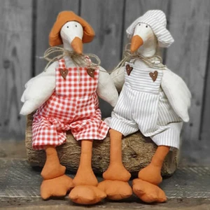 2 x Stoffgans Paar 40 cm Tilda  Handarbeit Gans Dekogans Kuscheltier Shabby - Bild 1 von 1