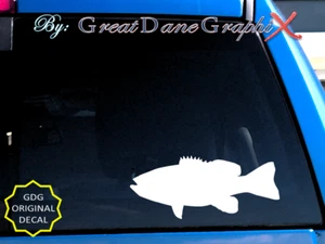 Smallmouth Bass Fish Fishing -Vinyl Decal Sticker-Color Choice-HIGH QUALITY - Picture 1 of 2