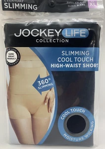 Jockey Life Donna Nero Dimagrante Vita Alta Corto Slimwear XL Cool Touch (e) - Foto 1 di 7