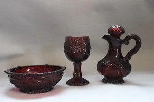 Vintage Avon 1876 Cape Kabeljau 3 Stück: Dessertschüssel, Becher & Cruet GEBRAUCHT EX - Bild 1 von 22