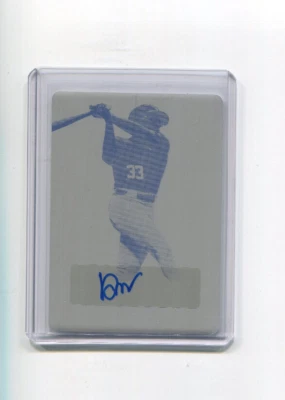 2021 Leaf Perfect Game Showcase Yellow Printing Plate Deundre Jones Auto 1/1 - Image 1 of 2