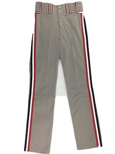 BOOMBAH Erwachsene Baseball Softball Hose Größe 30 grau rot weiß schwarz gestreift - Bild 1 von 11