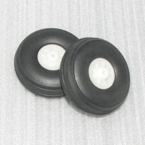 D64*Ø4*H24mm Rubber PU Wheels with Plastic Hub RC model airplane parts Freeship - Picture 1 of 10