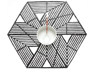 Set/2 Chilewich Gunmetal Geometric Pinwheel Placemats New Last two - Picture 1 of 4