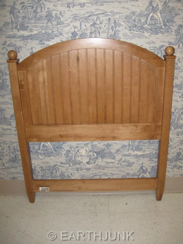 Cabecero individual doble Ethan Allen trigo colores campo panel arqueado 14 5673 Foto 1 de 4