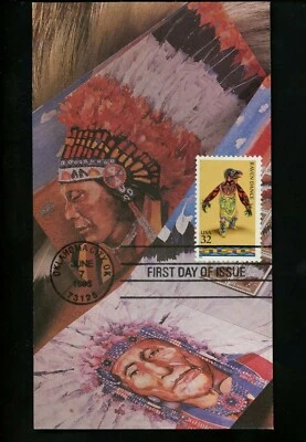 Ranto Cachet US FDC #3075 Native American Indian brochure 1996 - Image 1 of 2