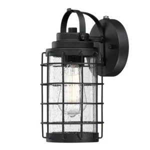 Westinghouse 6122300 Jupiter Point Wall Lantern Sconce 1-Light Textured Black - Picture 1 of 5