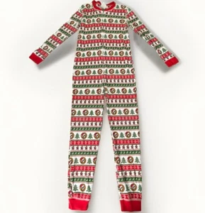 BUC-EES One Piece Long Johns Youth Large Pajamas Holiday Christmas Bucee Beaver - Picture 1 of 11