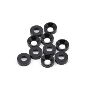 Hobbystar konische Aluminium-Unterlegscheibe für Flachkopfschraube, M3, schwarz, 10er-Pack Kappe - Bild 1 von 1