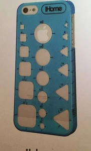 New iHome Stencil Case for iPhone 5/5s Blue Phone Cover Screen Protector Cloth - Picture 1 of 1