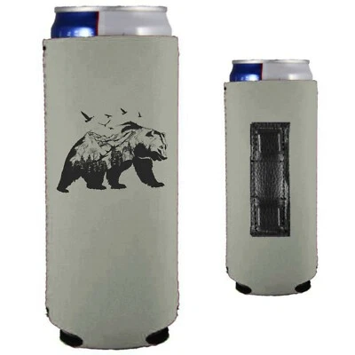 Mountain Bear Magnetic Slim Can Coolie; Compatível com Ultra - Imagem 1 de 4