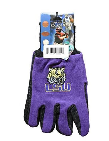 NCAA LSU Tigers Two-Tone Gloves All-Purpose One Size Cover