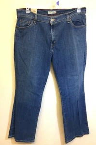 Levi's 550 Damen Jeans Relaxed Boot Cut Dunkelblau Größe 14 Kurz - Bild 1 von 9
