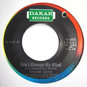 TYRONE DAVIS * 45 * Can I Change My Mind * 1969 * VG++ * USA Vinyl ORIGINAL - Picture 1 of 1