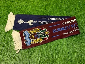 TOTTENHAM HOTSPUR VS. BURNLEY 2009 RARE FOOTBALL SOCCER MATCH SCARF ONE SIZE - Picture 1 of 3