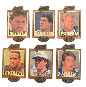 Action Packed Quarterback Club NFL Football 1994 Lot 6 Pins Esiason Hostetler + - Picture 1 of 9