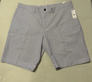 Brooks Brothers Seersucker Shorts Flat Front Blue White Striped Size 40 NWT - Picture 1 of 8