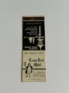 Poste de lámpara Motel Ann Arbor Michigan Vintage Matchbook Cubierta 445 - Imagen 1 de 1